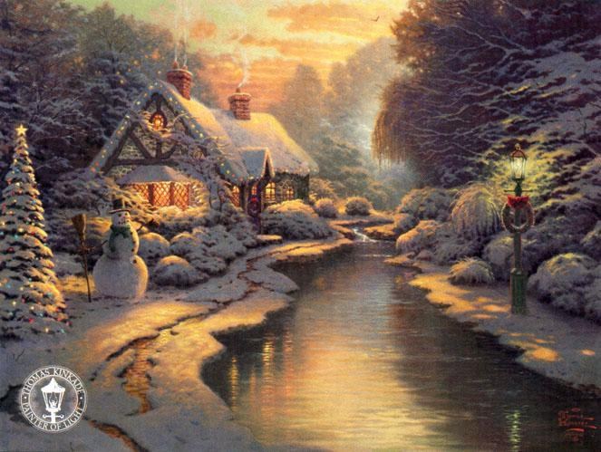 Thomas Kinkade Christmas Evening